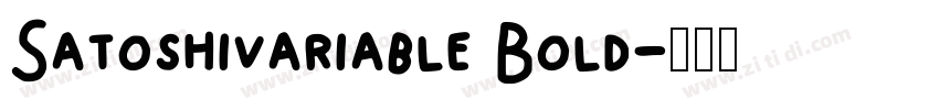 Satoshivariable Bold字体转换